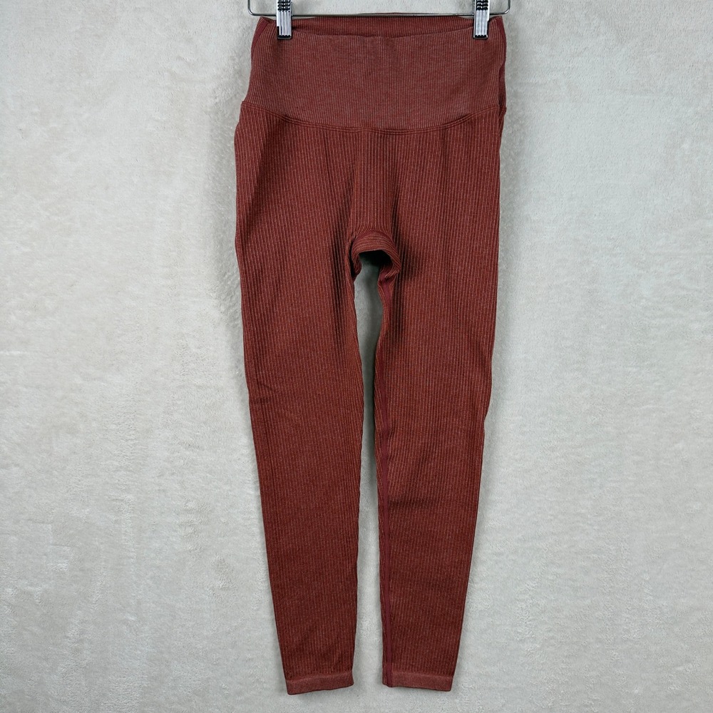 BALANCE Ribbed High Waist Seamless‎ Leggings Activewear Womens Size M Athleisure